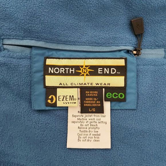 North End Mens Winter 3-In-1 Jacket Large Blue Insulated Water Resistant - Picture 11 of 12